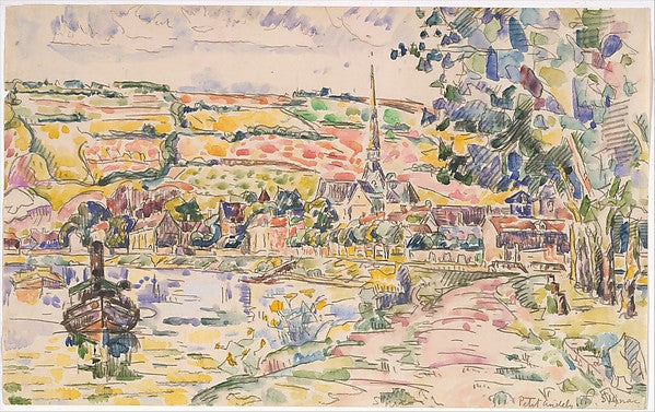 Paul Signac:Petit Andely-The River Bank c1920–29-16x12"(A3) Poster