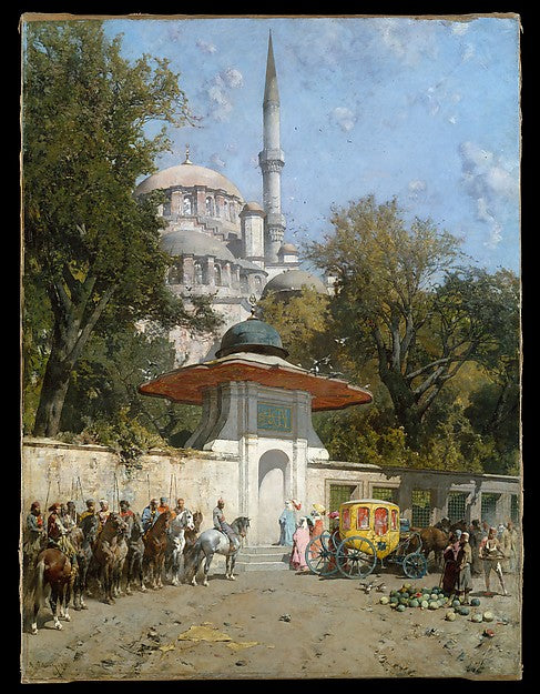 Alberto Pasini:A Mosque 1872-16x12"(A3) Poster