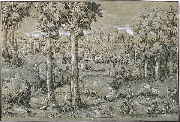Hanns Lautensack c1520–1564/66 Vienna):Imaginary Landscape 1-16x12