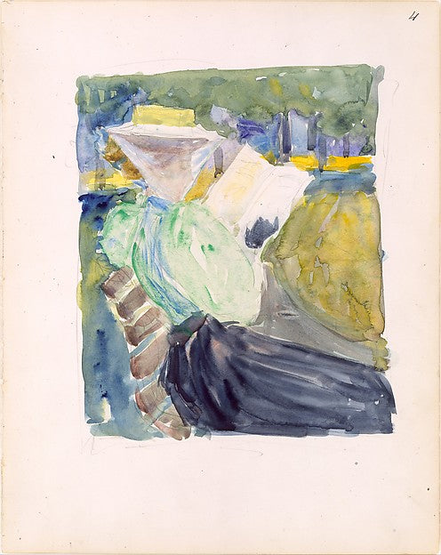 Maurice Brazil Prendergast:Large Boston Public Garden Sketch-16x12"(A3) Poster