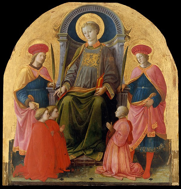 Fra Filippo Lippi:Saint Lawrence Enthroned with Saints and D-16x12"(A3) Poster