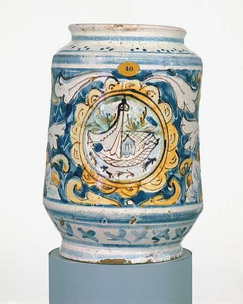 :Apothecary jar 17th century-16x12