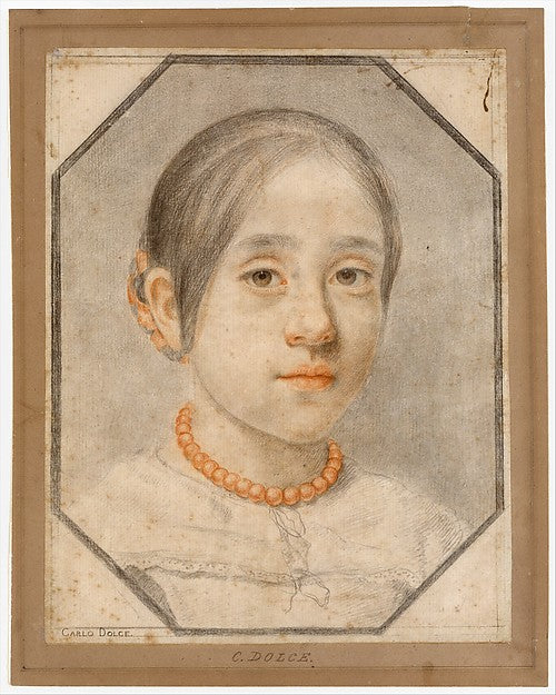 Portrait of the Artist's Daughter Agata Dolci 1576–80-Carlo Do,16x12"(A3) Poster