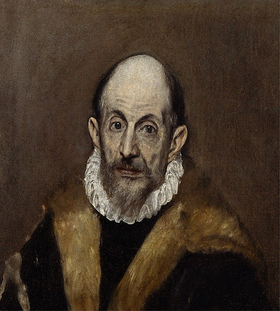 El Greco  1540/41–1614 Toledo):Portrait of an Old Man c1595–-16x12"(A3) Poster