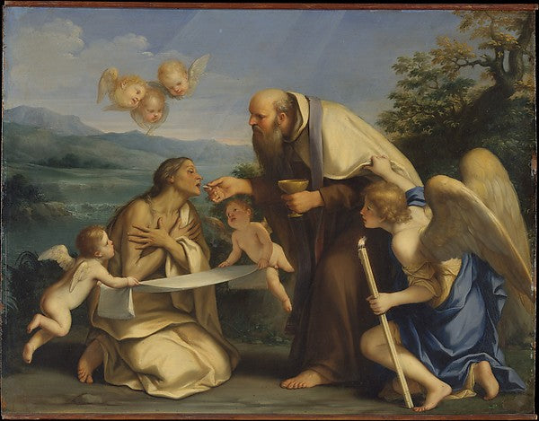 Marcantonio Franceschini:The Last Communion of Saint Mary of-16x12"(A3) Poster