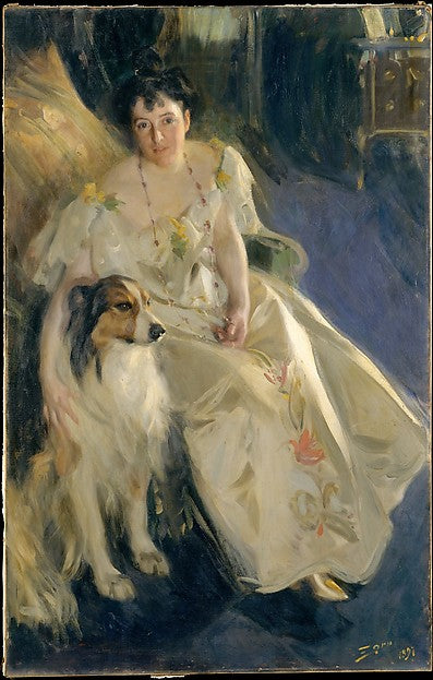 Anders Zorn:Mrs. Walter Rathbone Bacon 1897-16x12"(A3) Poster