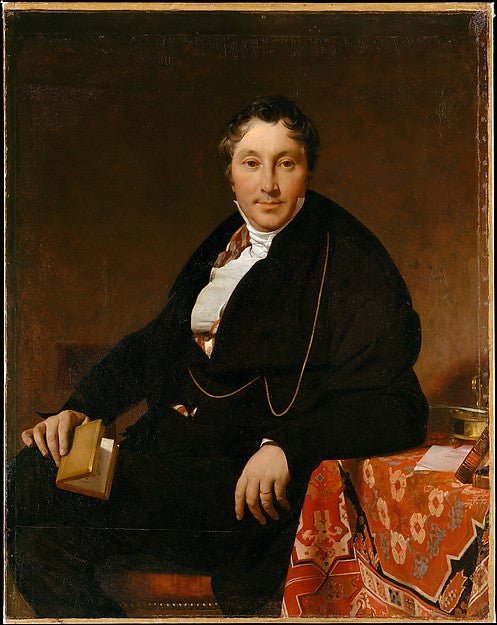 Jean Auguste Dominique Ingres:Jacques-Louis Leblanc 1823-16x12"(A3) Poster