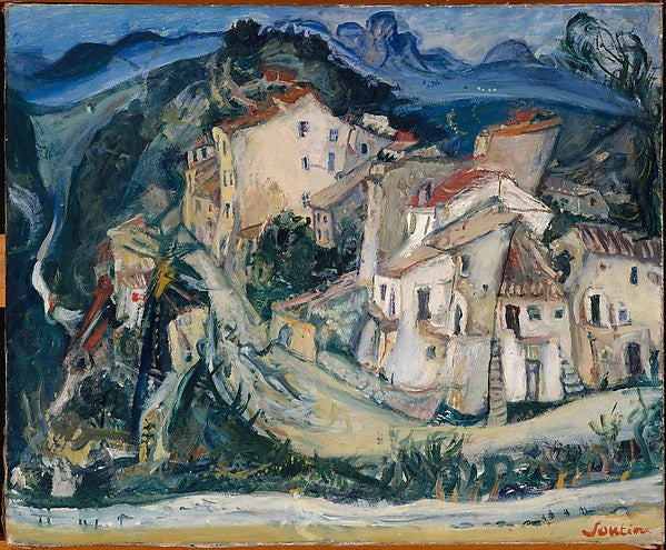 Chaim Soutine , Smilovitchi 1893–1943 Paris) - View of Cagnes , Poster Print Wall Art
