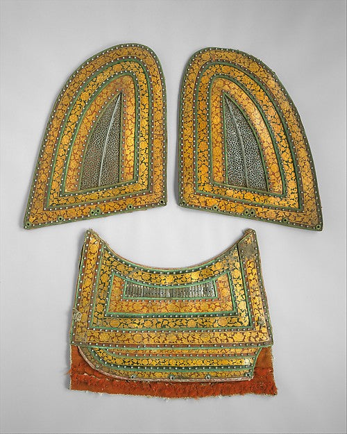 Pair of Neck Defenses  and Breast Defense  from a Horse Armor, 16X12"(A3) Poster
