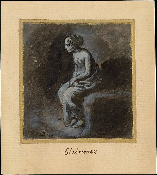 Seated Young Woman late 16th–early 17th cent-Adam Elsheimer,16x12"(A3) Poster