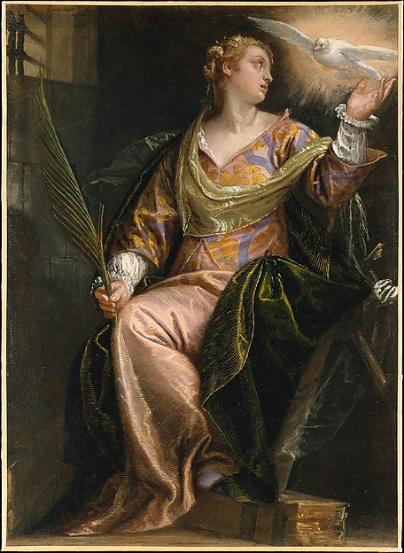 Paolo Veronese:Saint Catherine of Alexandria in Prison c1580-16x12"(A3) Poster