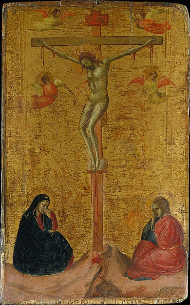 Bernardo Daddi c1290–1348 Florence):The Crucifixion c1325–30-16x12"(A3) Poster