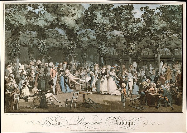 The Public Promenade 1792-Louis Philibert Debucourt, Poster Print