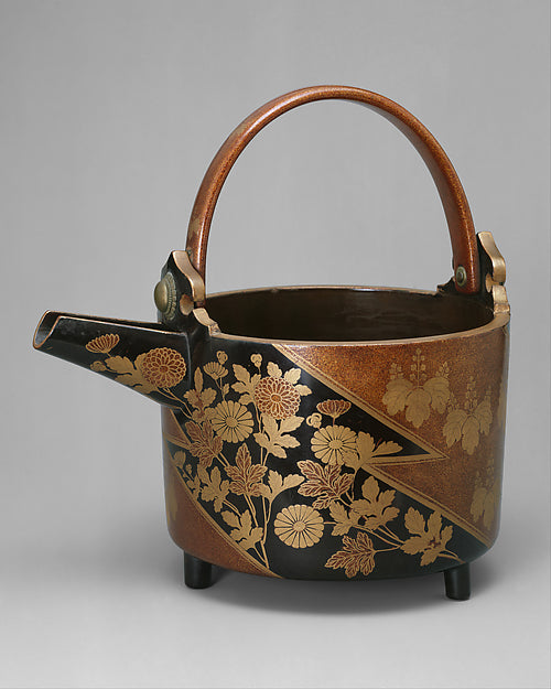Wine Ewer with Design of Chrysanthemums and Paulownia Crests i,Classic Ming China Image,  Poster Print Wall Art