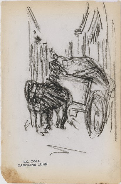 Wagon in Alleyway c1908–10-George Luks, Poster Print - Wall Art