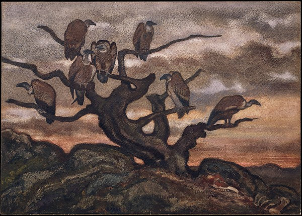 Vultures on a Tree 1810–75-Antoine-Louis Barye,  Poster Print Wall Art