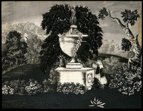 Needlework picture c1820,  Poster Print Wall Art
