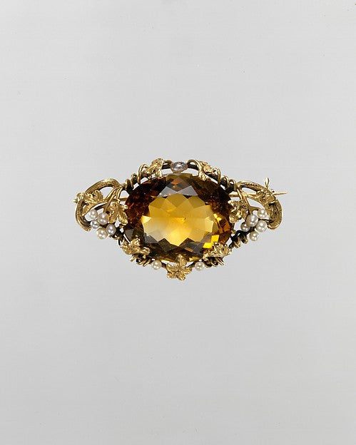 Brooch c1905 Attributed to Gustav Manz,  Poster Print Wall Art