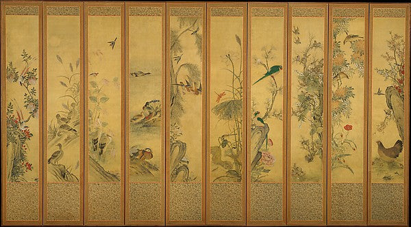 Birds and Flowers late 19th–early 20th cent-Unidentified Artis,Classic Ming China Image,  Poster Print Wall Art