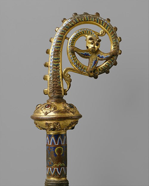 :Head of a Crozier with a Serpent Devouring a Flower c1200–1-16x12"(A3) Poster