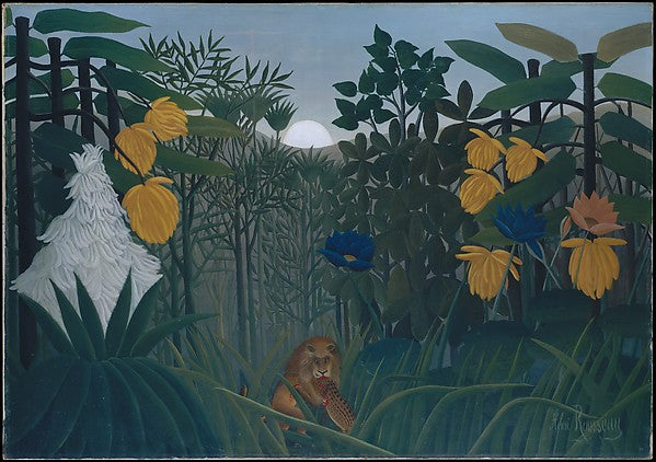 Henri Rousseau:The Repast of the Lion c1907-16x12"(A3) Poster