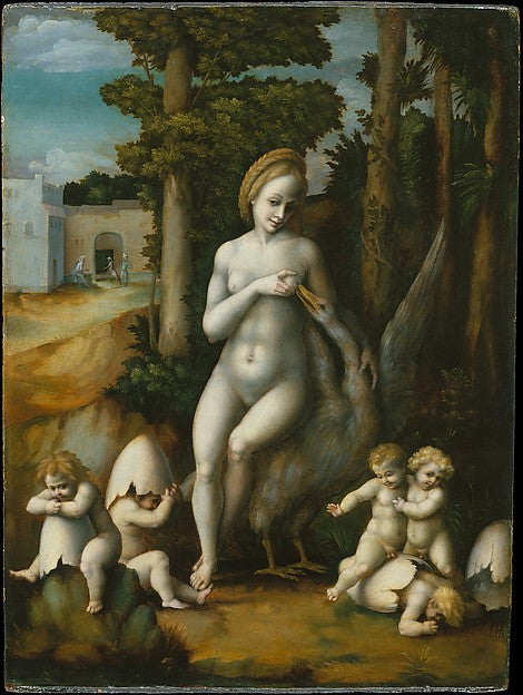Bachiacca:Leda and the Swan -16x12"(A3) Poster