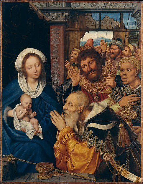 Quentin Metsys:The Adoration of the Magi 1526-16x12"(A3) Poster