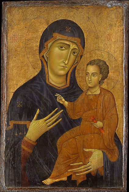 Berlinghiero:Madonna and Child possibly 1230s-16x12"(A3) Poster