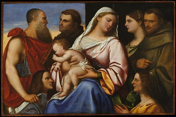 Attributed to Sebastiano del Piombo 1485/86–1547 Rome):Madon-16x12"(A3) Poster