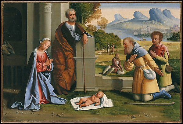 L'Ortolano:The Adoration of the Shepherds -16x12"(A3) Poster