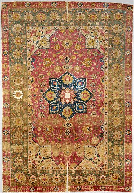 :Silk Kashan Carpet 16th century-16x12"(A3) Poster