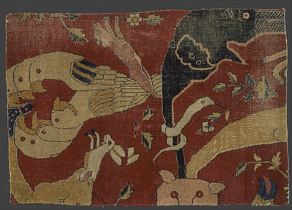 :Fragment of an Animal Carpet late 16th century-16x12"(A3) Poster