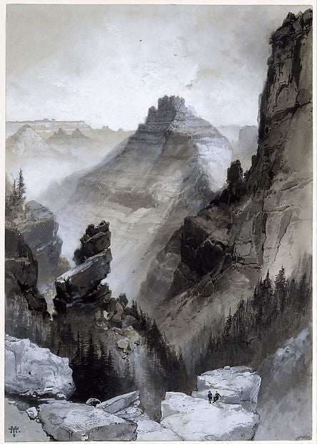 The Grand Canyon: Head of the Old Hance Trail c1892-Thomas Mor,  Poster Print