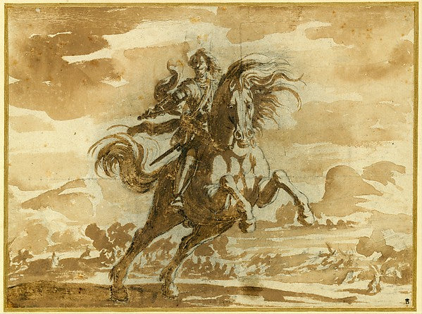 Equestrian Portrait of Louis de Lorraine  Prince of Phalsbourg,  Poster Print Wall Art