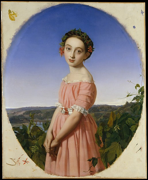 Henri Lehmann:Faustine Léo 1842-16x12"(A3) Poster