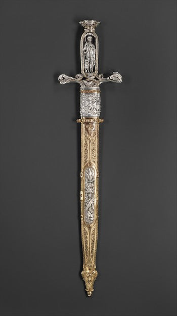 Hunting Sword with Scabbard c1851,  Poster Print Wall Art