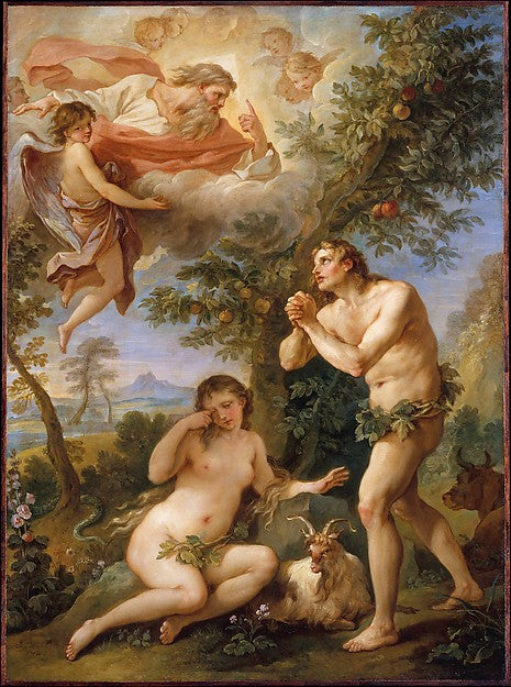 Charles Joseph Natoire:The Rebuke of Adam and Eve 1740-16x12"(A3) Poster