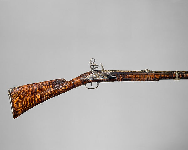 Gun with Flintlock a la moda dated 1744,  Poster Print Wall Art