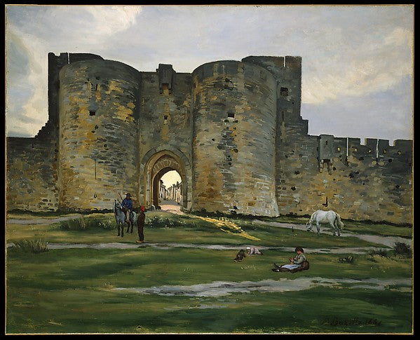 Jean-Frédéric Bazille:Porte de la Reine at Aigues-Mortes 186-16x12"(A3) Poster