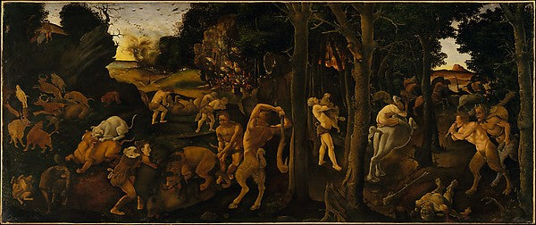 Piero di Cosimo:A Hunting Scene c1494–1500-16x12"(A3) Poster