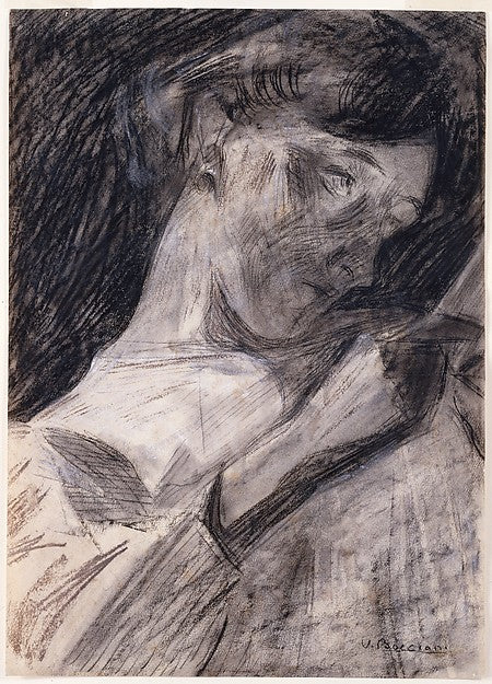 Umberto Boccioni - Young Woman Reading 1909–10, Poster Print Wall Art
