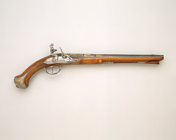 Flintlock Pistol Made for Charles XI of Sweden  dated 1676,  Poster Print Wall Art