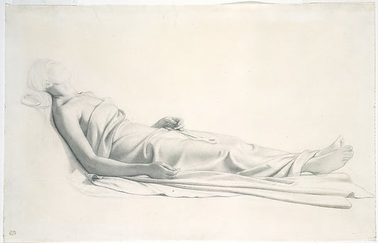 Drapery Study for the Figure of the Dying Mary Magdalen 1815–5,16x12"(A3) Poster
