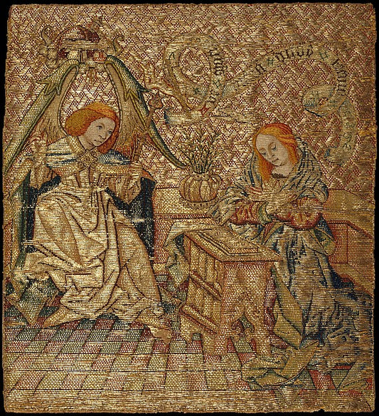 :Embroidery with the Annunciation mid-15th century-16x12"(A3) Poster