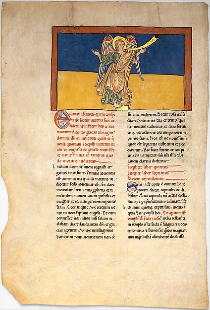 :Leaf from a Beatus Manuscript: the Seventh Angel Proclaims -16x12"(A3) Poster