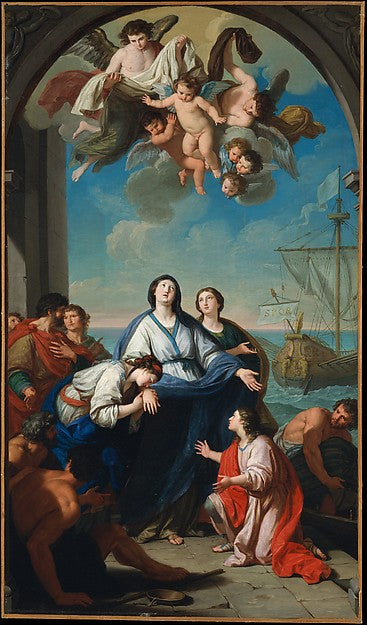 Giuseppe Bottani:The Departure of Saints Paula and Eustochiu-16x12"(A3) Poster