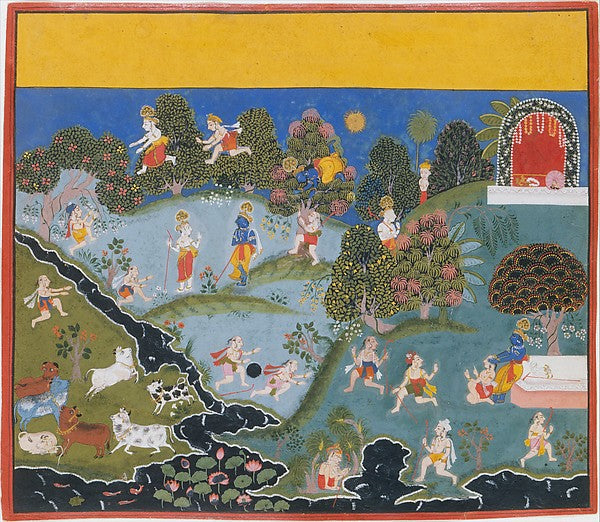Blindman's Bluff -  Page From a Dispersed Bhagavata Purana  c171,  Poster Print Wall Art