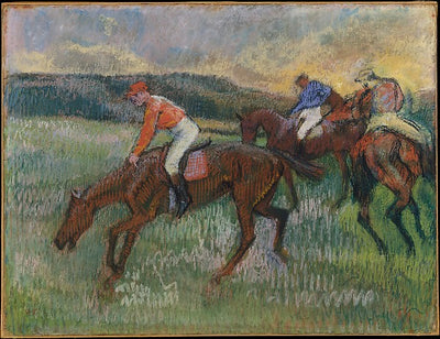 Edgar Degas:Three Jockeys c1900-16x12"(A3) Poster