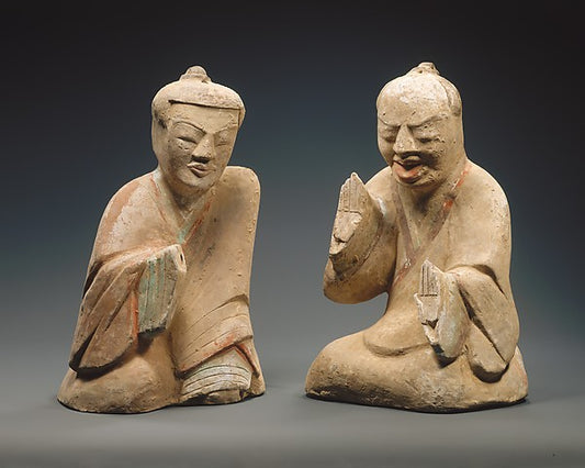 ,Pair of Seated Figures Playing Liubo 1st cent B.C.–1s,Classic Ming China Image,16x12"(A3) Poster