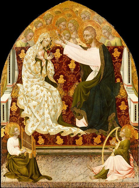 Giovanni di Paolo:Coronation of the Virgin c1455-16x12"(A3) Poster